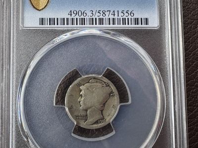 1916 D Mercury Dime PCGS AG3