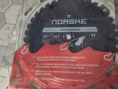 NORSKE 10¼" 36T Professional Circular Saw Blade for Big Foot Saws - Carbide Tips