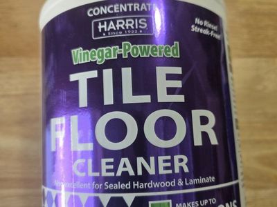 Harris Vinegar-Powered Tile Floor Cleaner, Lavender Scent, 1 Gallon Concentrate, No-Rinse, Streak-Free