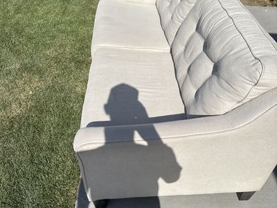 Cream Tufted Back Sofa - UsedExcellent Couch for Sale