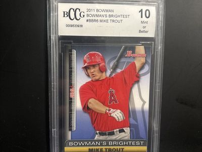 Mike Trout Rookie Bowman Brightest BCCG 10