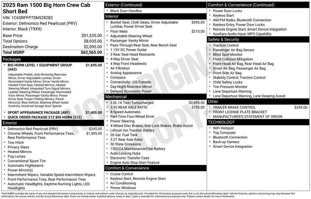 2025 Ram 1500 Big Horn
