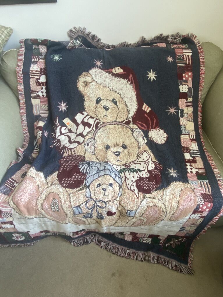 Cute Bear Throw Blanket