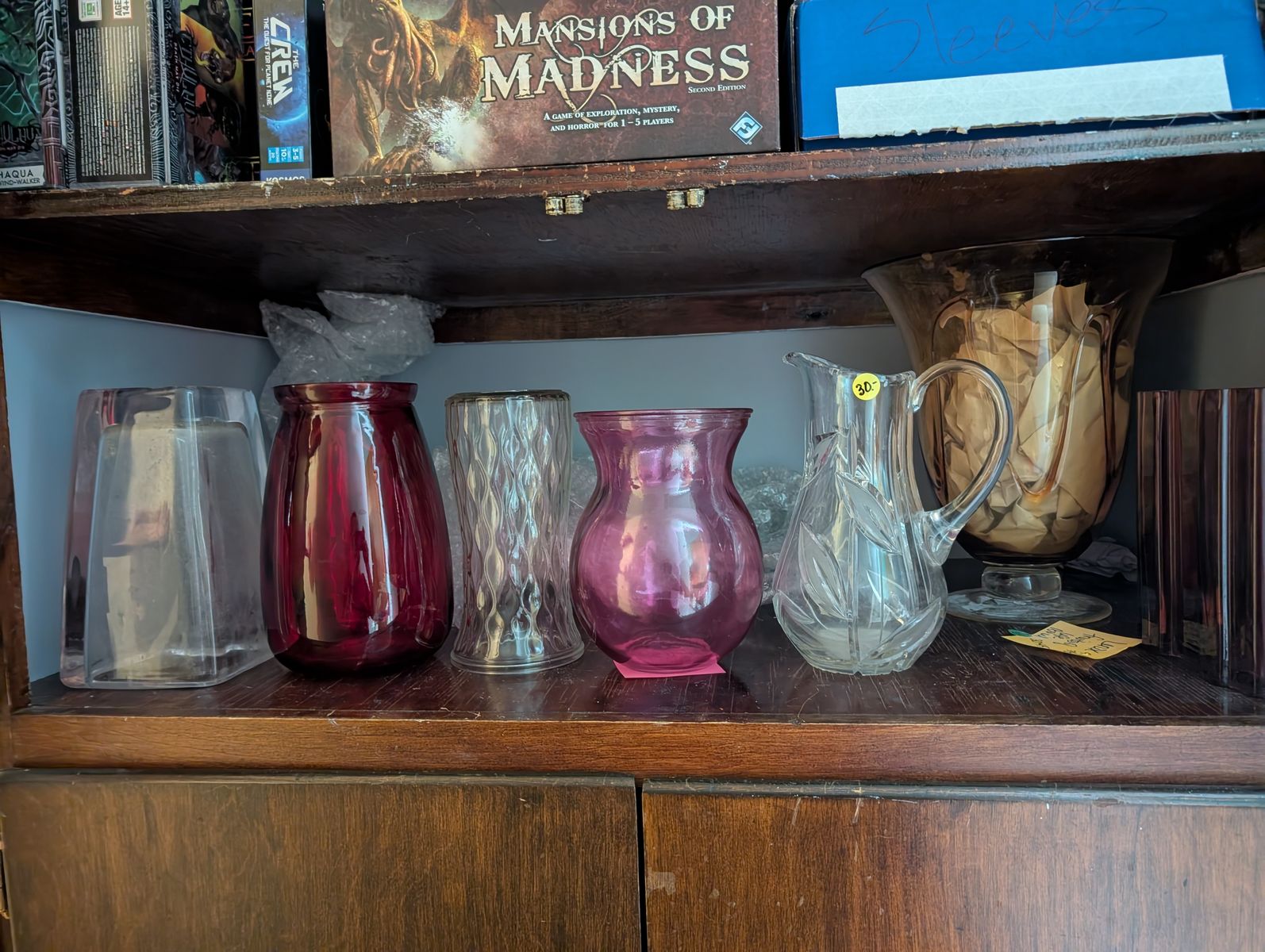 glassware and vases