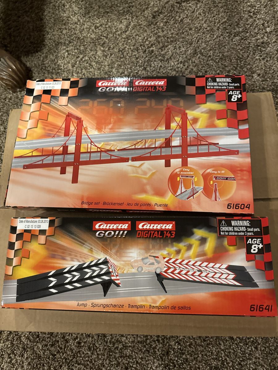 Carrera GO!!! Digital 143 Slot Car Track Accessories Bridge Set (61604) & Jump Set (61641)