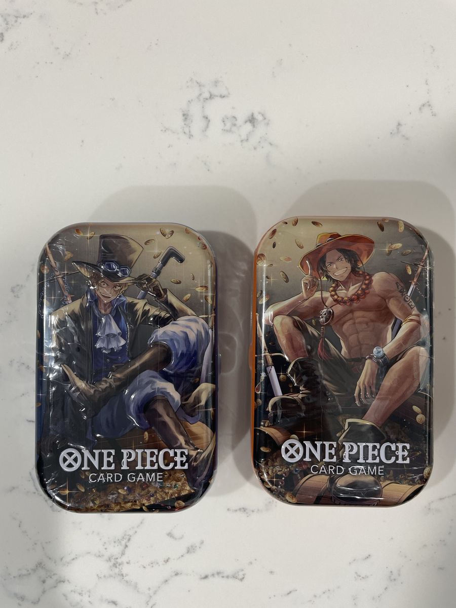 One Piece Card Game Tin Pack Set Vol.2 Sabo and Ace Sealed Tins
