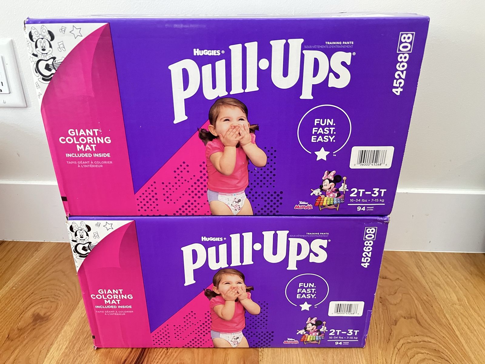 Huggies Pull-Ups Training Pants 2T-3T (16-34 lbs) 94-Count - Minnie Mouse, 2 Boxes