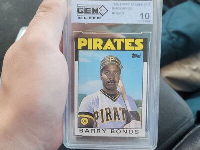 Barry bonds 1986 #11t baseball card