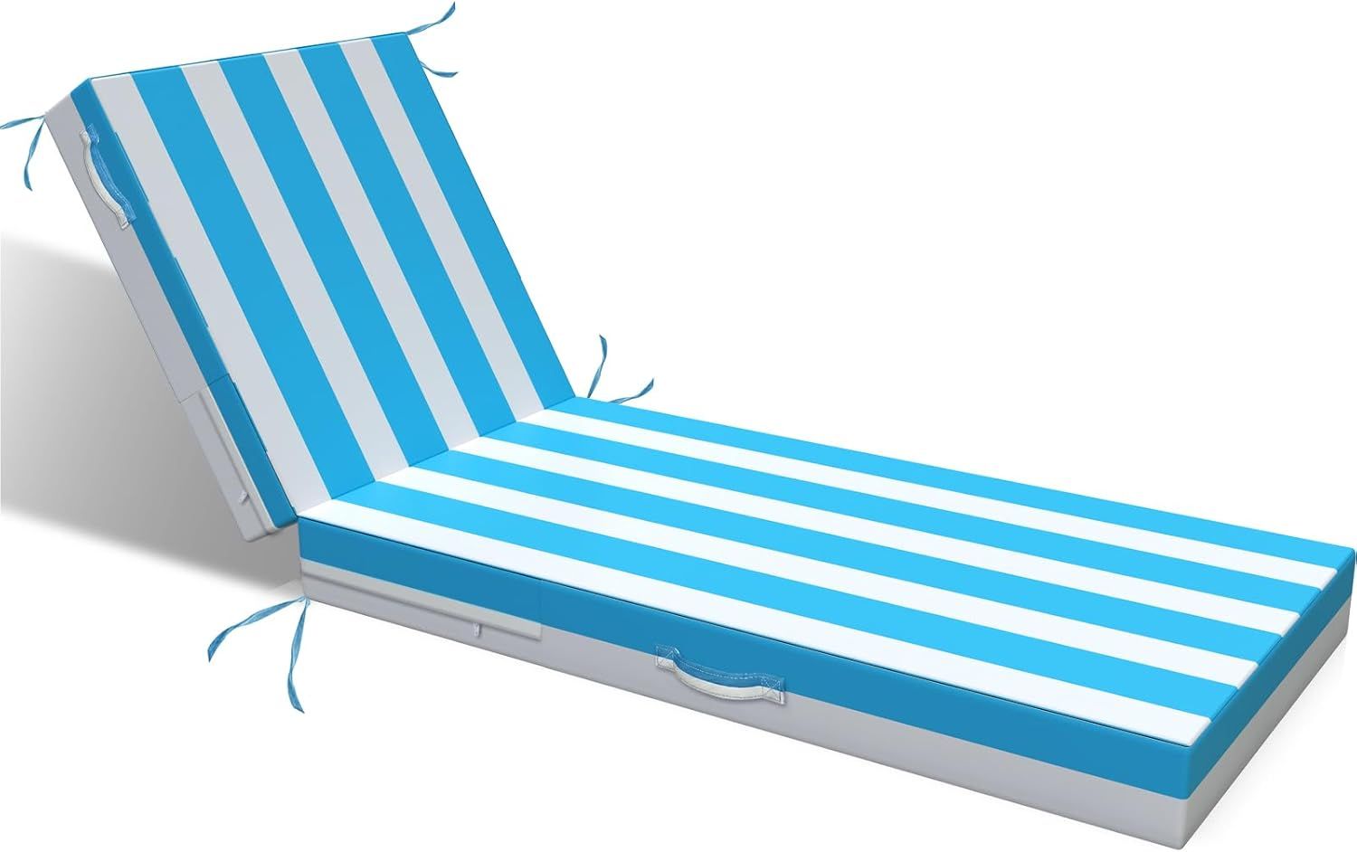 NEW Outdoor Lounge Chaise Cushion: 72x21x3 Inch Waterproof with Fade Resistant Removable Cover - Patio Cushions 1Pack