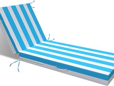 NEW Outdoor Lounge Chaise Cushion: 72x21x3 Inch Waterproof with Fade Resistant Removable Cover - Patio Cushions 1Pack