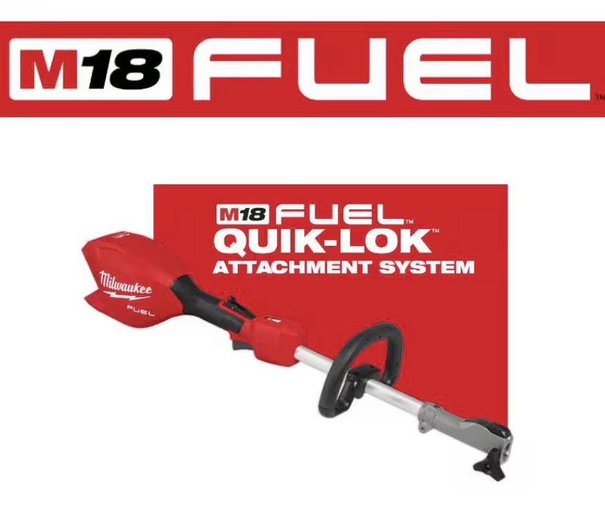 Milwaukee M18 FUEL Quik-Lok Attachment System with Pole Saw and Weed Wacker Attachments (option of battery)