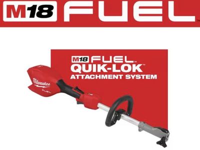 Milwaukee M18 FUEL Quik-Lok Attachment System with Pole Saw and Weed Wacker Attachments (option of battery)