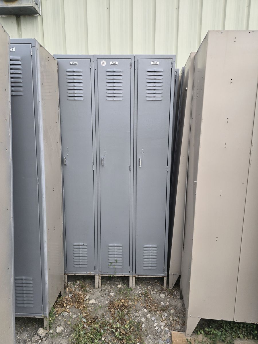 Gray Metal Storage Lockers - Sets of 2, 3, and 4