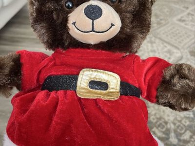 Build A Bear Brown Girl Bear Santa Mrs Claus 11 In