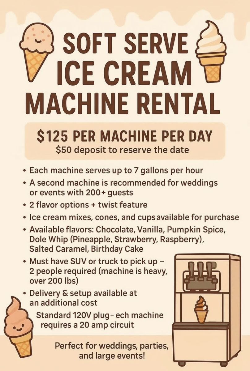 Ice Cream Machine Rental