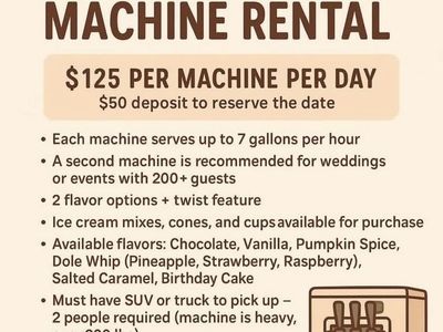 Ice Cream Machine Rental