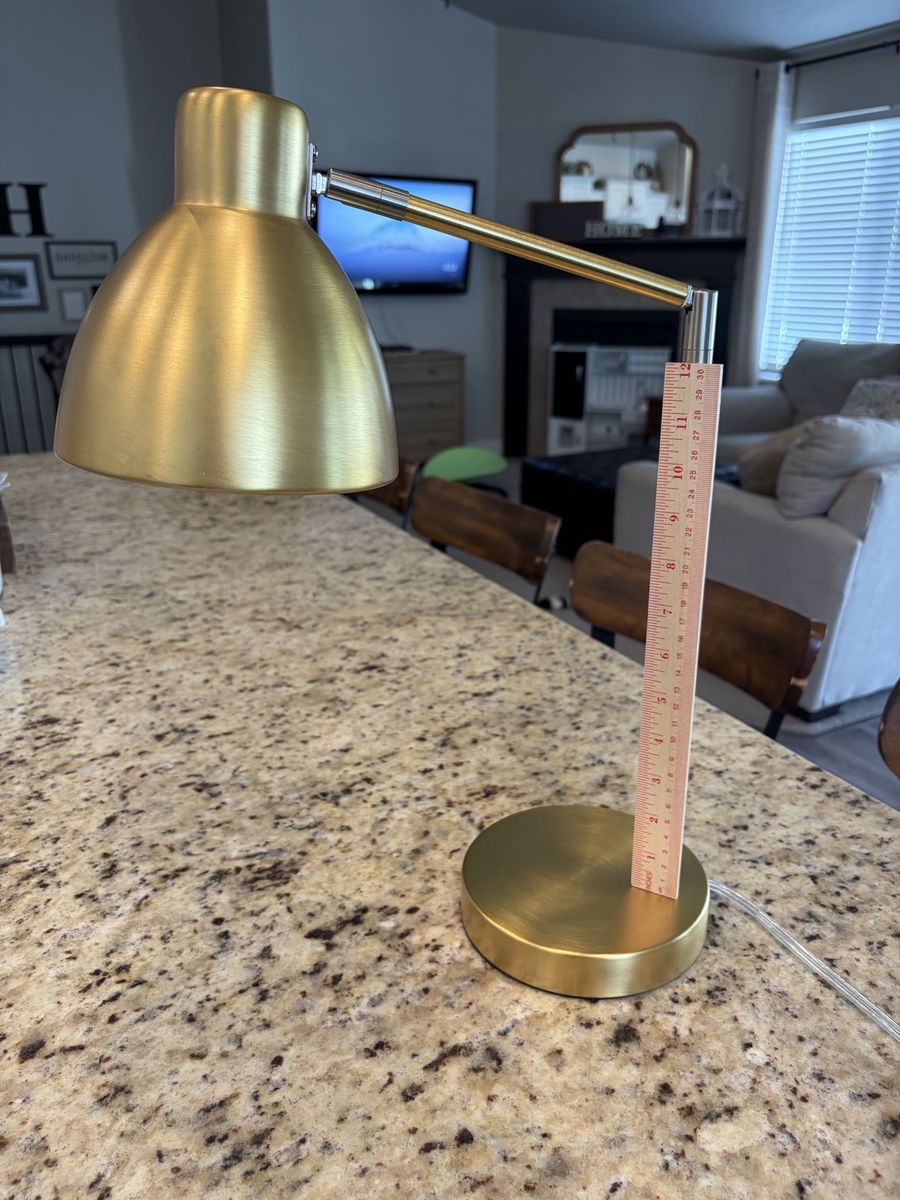 Adjustable Gold Desk Lamp with Swing Arm - Modern Tabletop Lighting