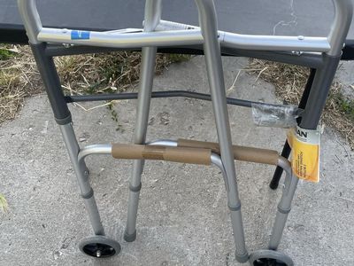 Guardian 2-Button Folding Walker with Wheels