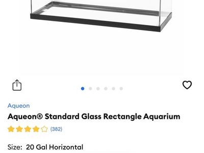Aqueon Standard Glass Rectangle Aquarium - 20 Gallon Horizontal