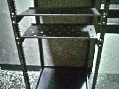 Black Metal 4-Tier Rack/Shelf Unit - Sturdy Storage Solution.39 Inches Tall