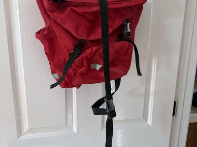 Large red Novara bike cycling bag 15” tall 13” wide