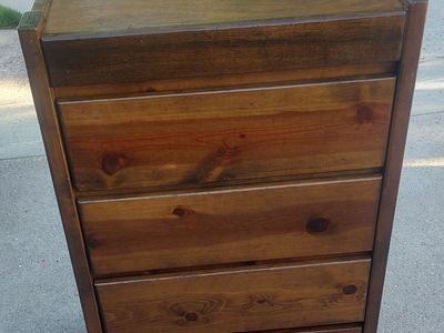 Vintage Solid Wood Dresser 4 Drawer