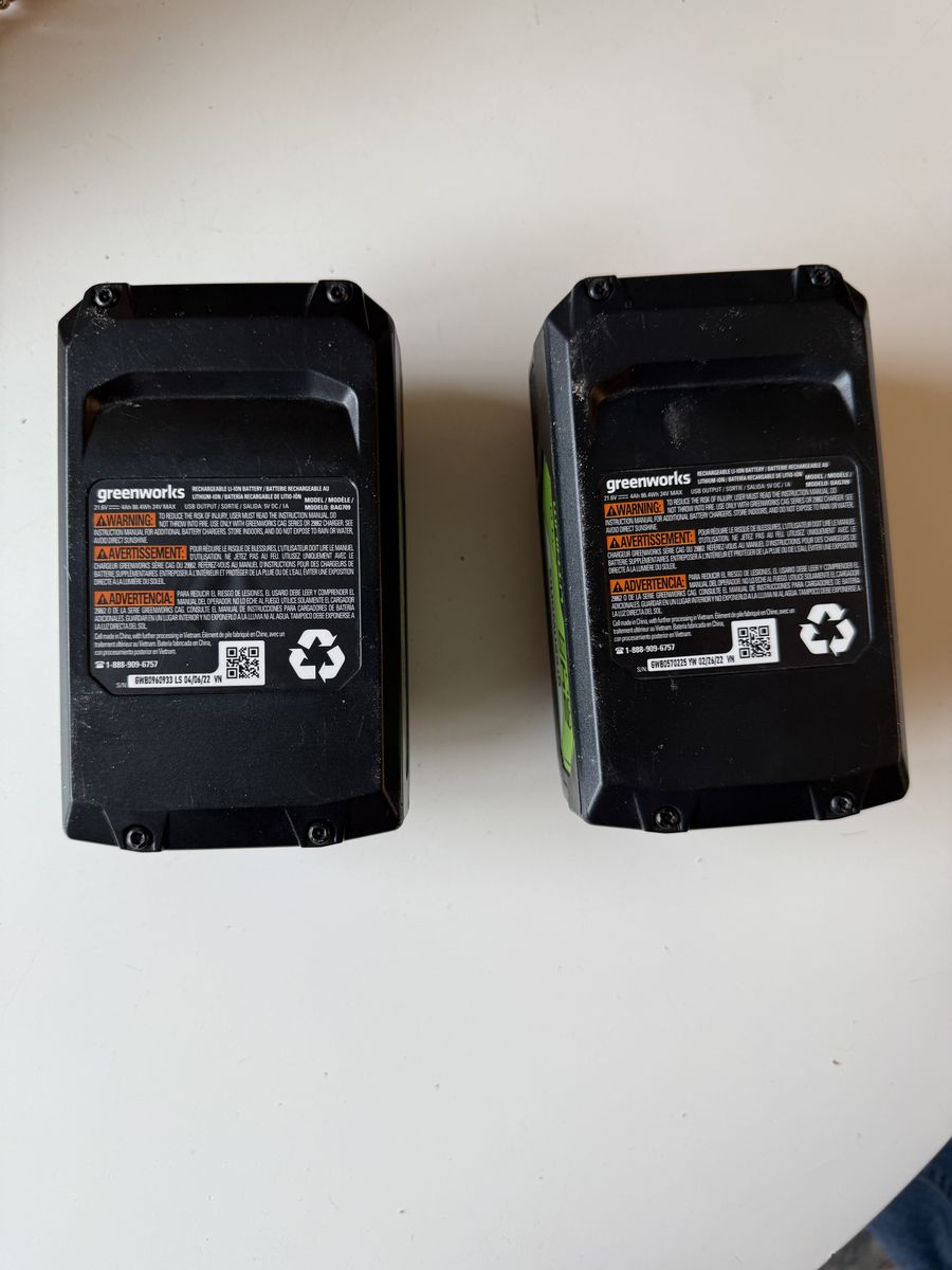Used Greenworks 24 Volt Lithiom Batteries