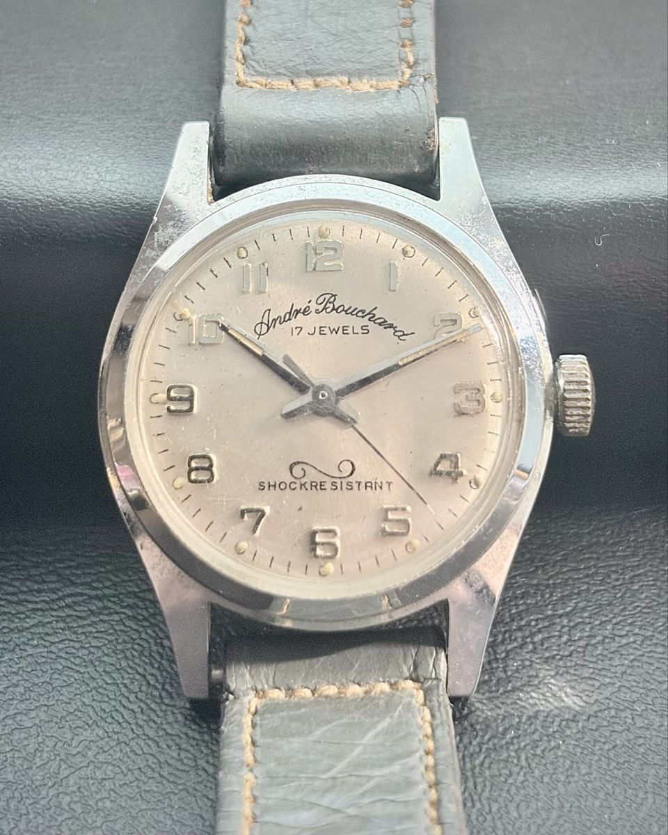 Vintage André Bouchard 17 Jewels Manual Mechanical Shock-Resist Watch 