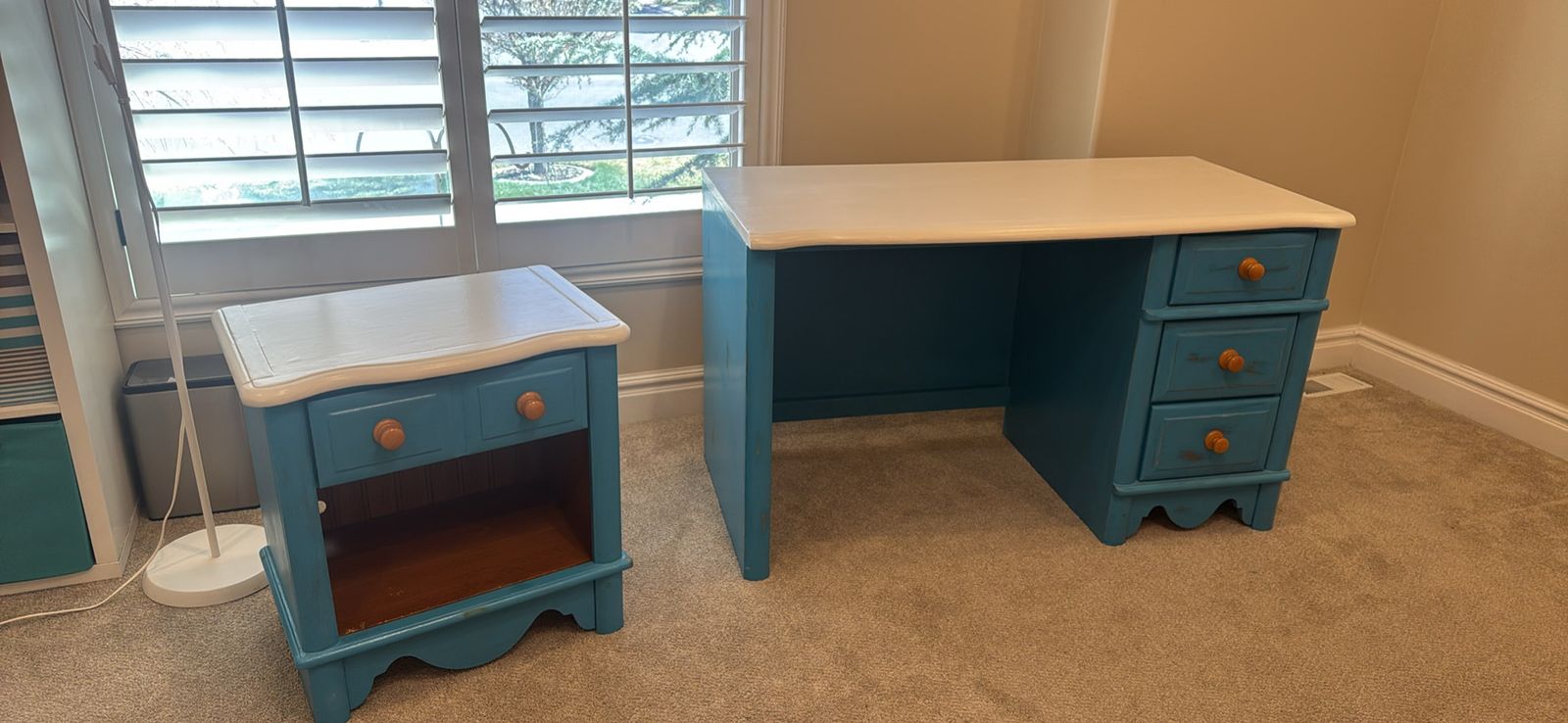 Desk and Nightstand/End Table