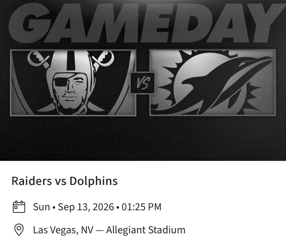 Raiders vs Dolphins