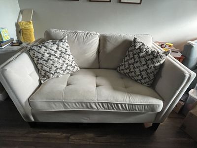 Velvet Cream Loveseat