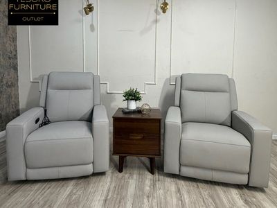 WREN LEATHER RECLINER CHAIR SET WE OFFER DELIVERY