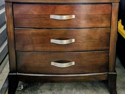 Walnut 3-drawer night stands (2) $55 each OBO