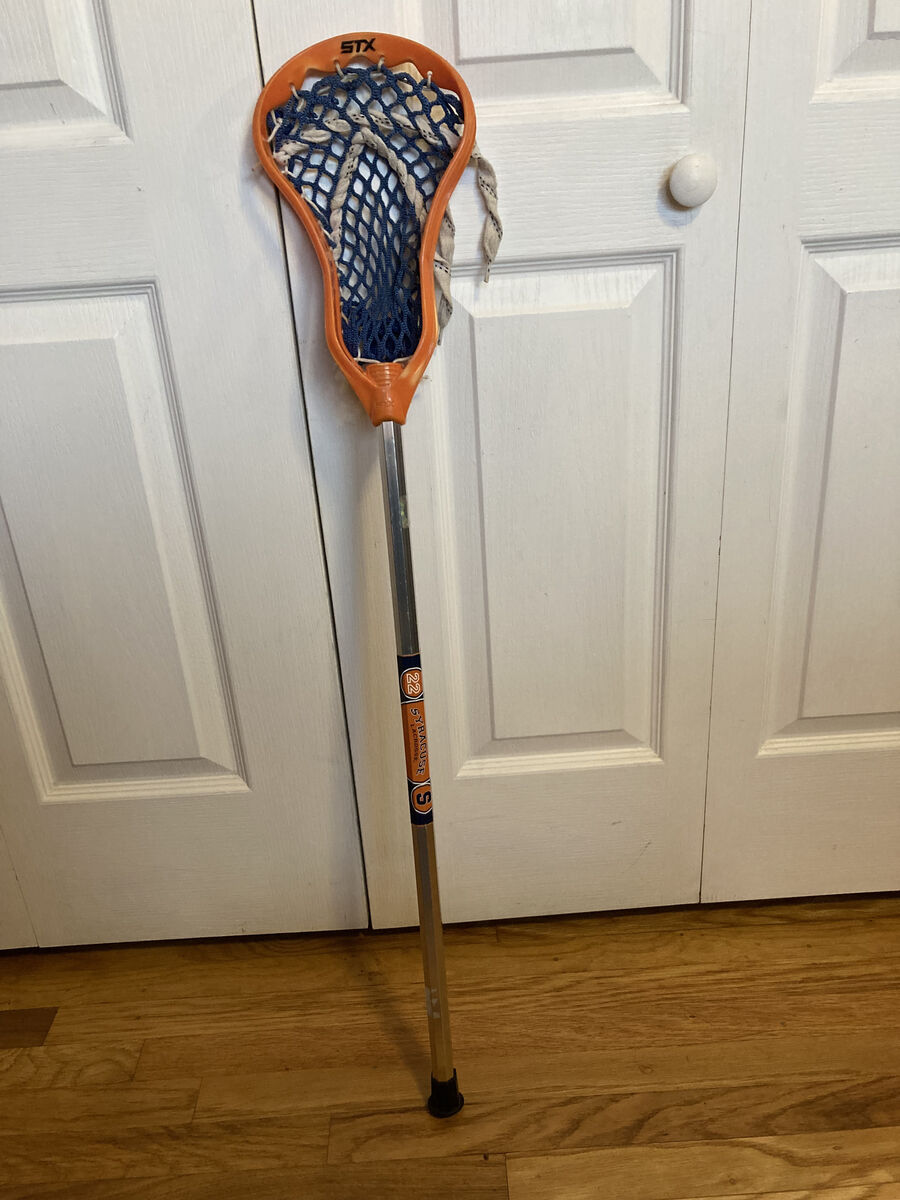 STX Mini PLL lacrosse stick:  Syracuse Lacrosse STX Mini Super Power Lacrosse Stick 35.5” Orange Head