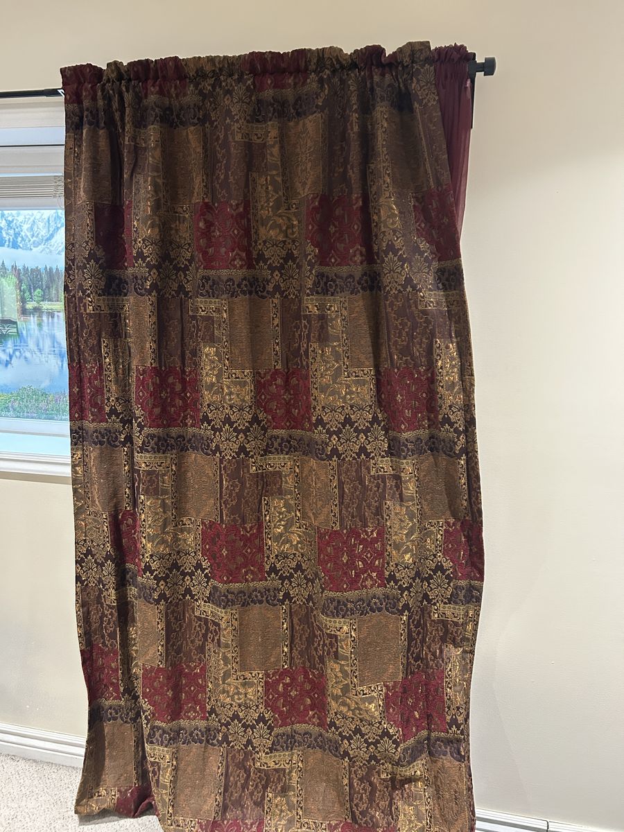 Heavy  Jacquard Window Curtain Panels
