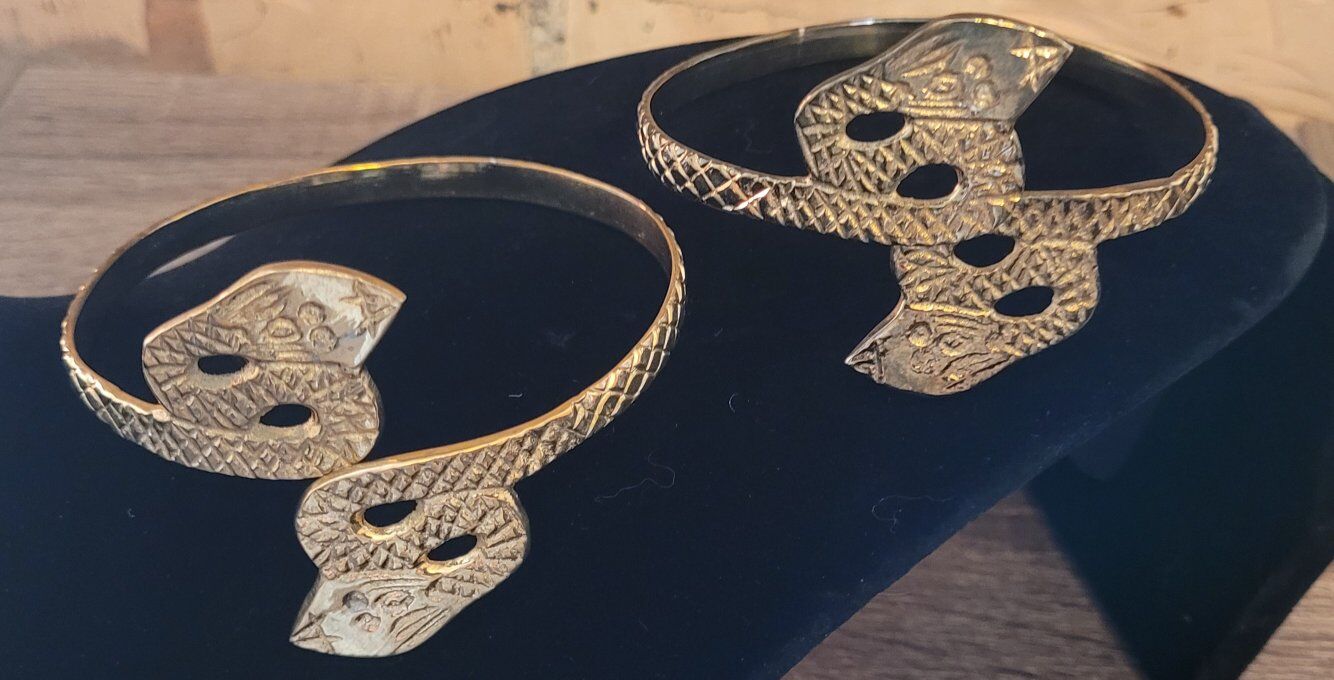 Vintage Snake Arm Band Cuff Bracelets