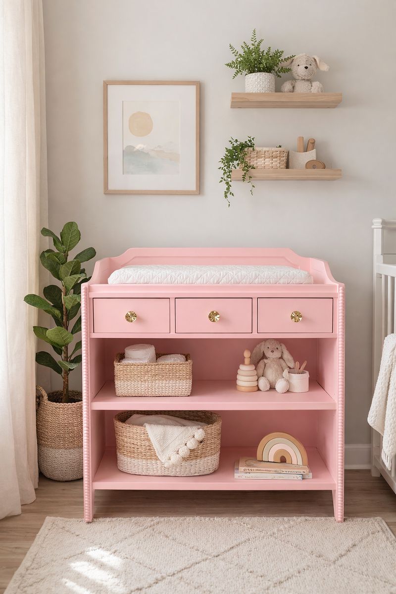Baby girl changing table