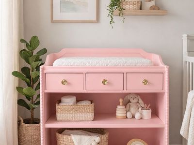 Baby girl changing table