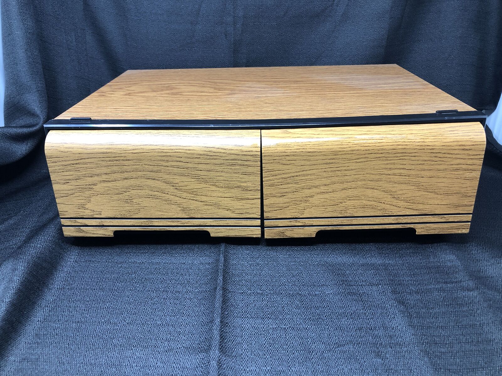 Vintage VHS Organizer Cabinet – Holds 18 Tapes