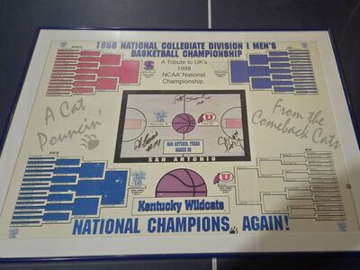 1998 ncaa b ball tournament signed bracket UTES!