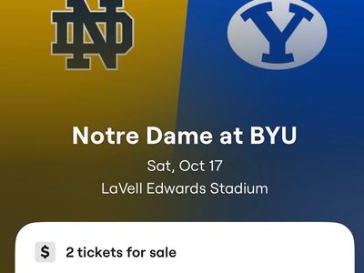 2 Tickets Notre Dame at BYU - Sat Oct 17