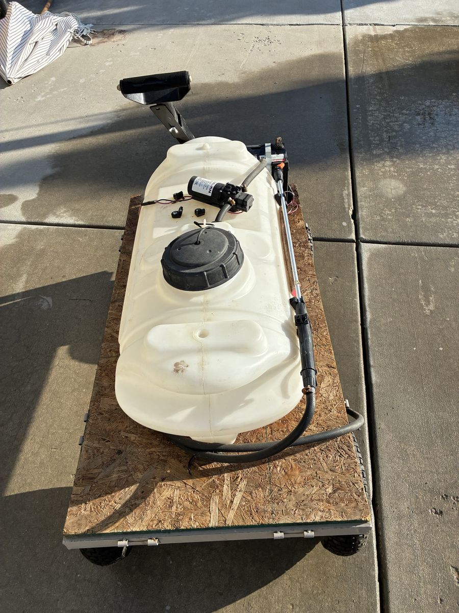 Towable Lawn & Garden Chemical Sprayer Cart with Battery and Wand