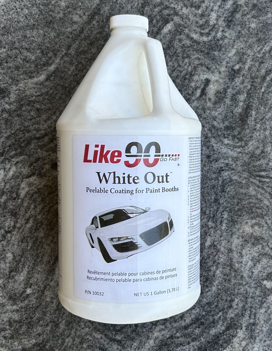 Like 90 White Out Peelable Coating for Paint Booths - 1 Gallon