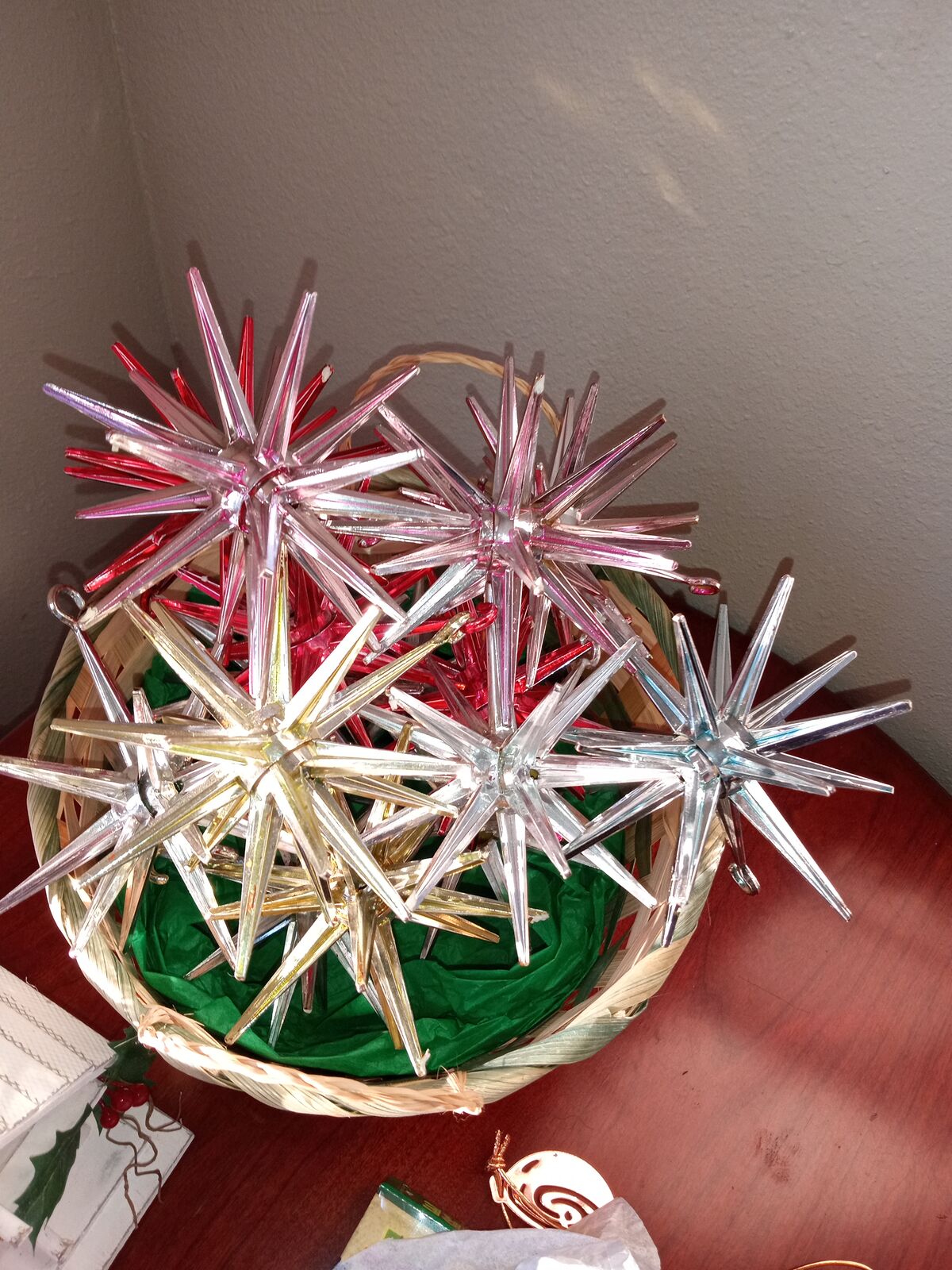 Bradford atomic star Sputnik ornaments vintage space ornaments decorations set of 15