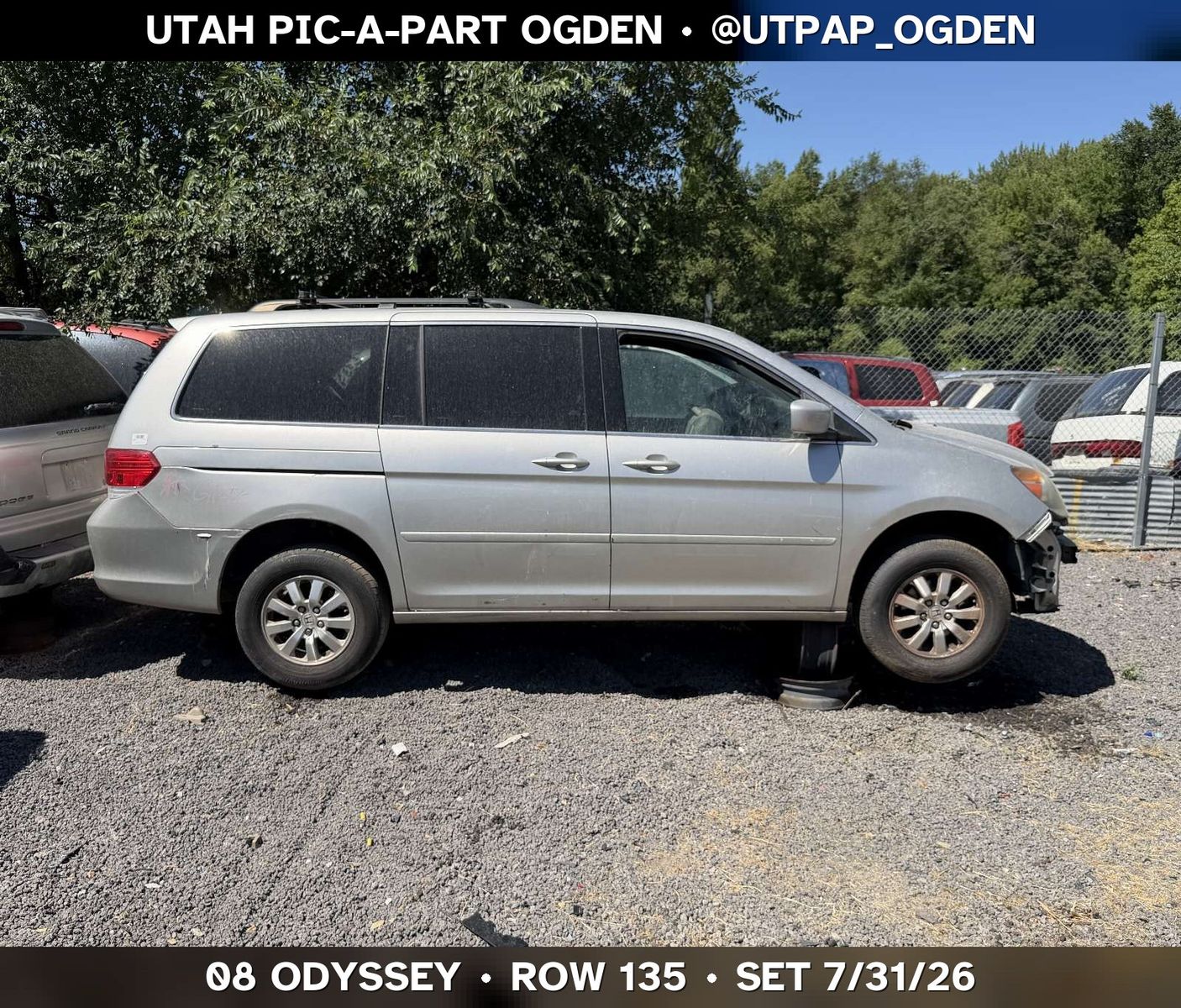 Just In! 2008 Honda Odyssey Parts - UTPAP Ogden
