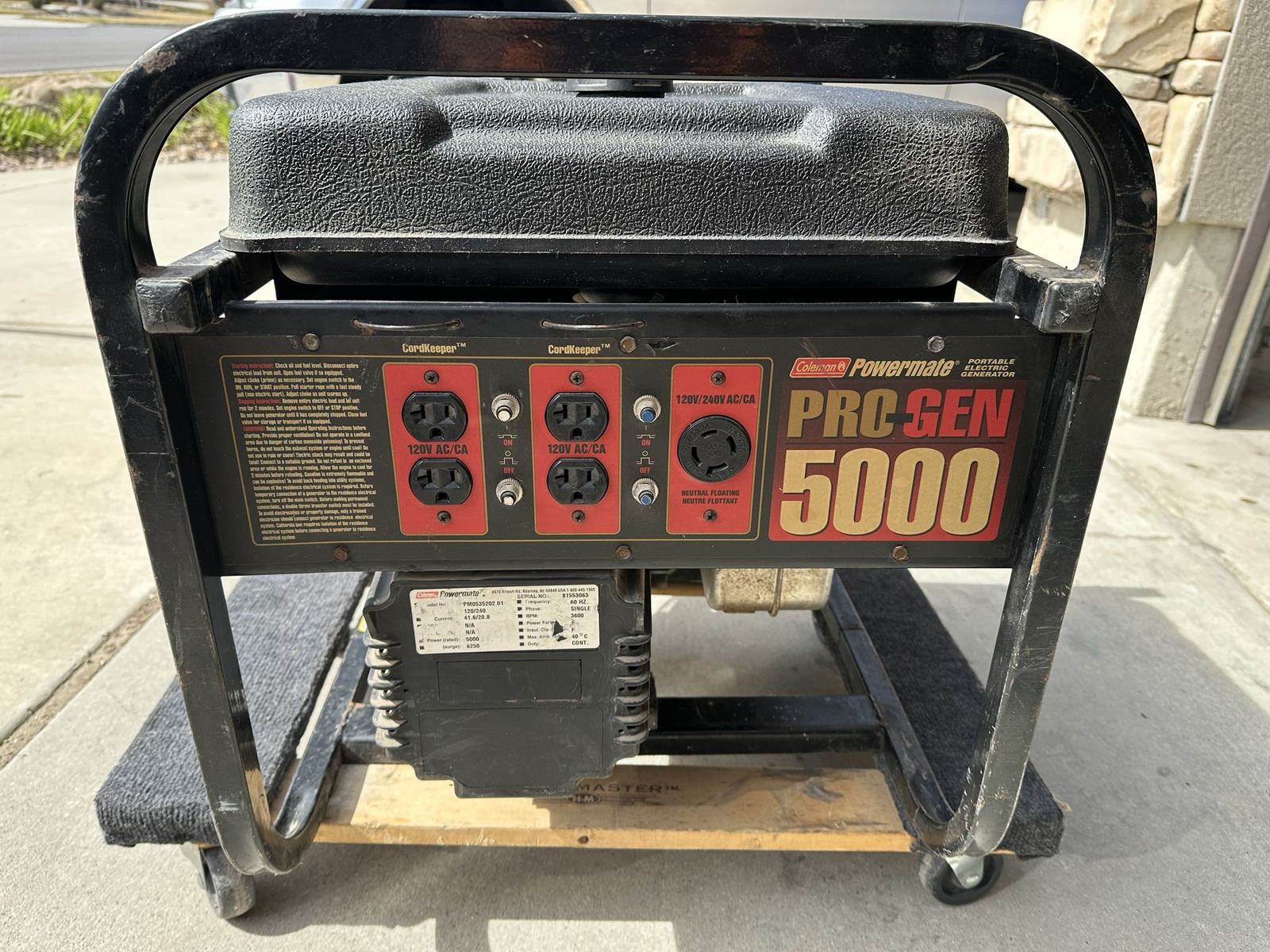 Powermate Pro Gen 5000 Generator
