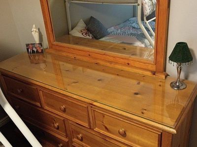 solid pine wood dresser and mirror OBO
