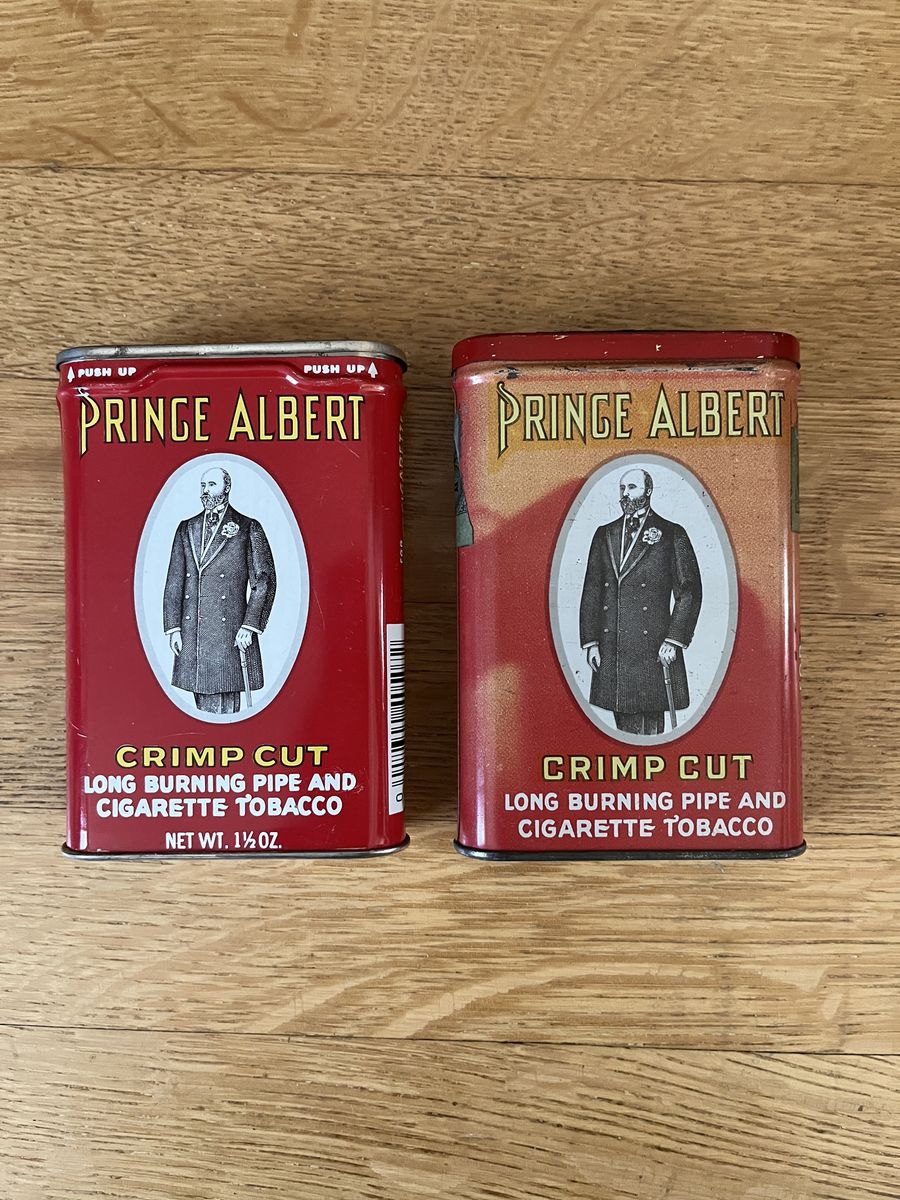 Set of Prince Albert Pipe and Cigarette Tobacco Metal Tins