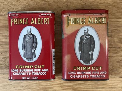 Set of Prince Albert Pipe and Cigarette Tobacco Metal Tins