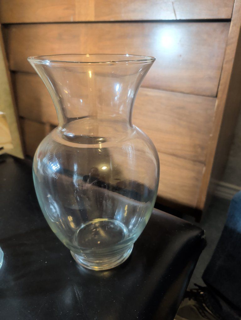 tall glass vase